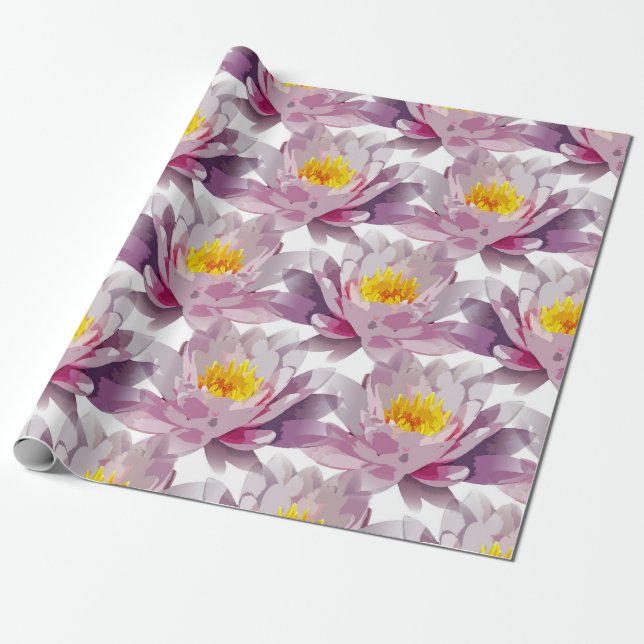 Cadeau papier d'emballage du lis de ressort (Déroulé)