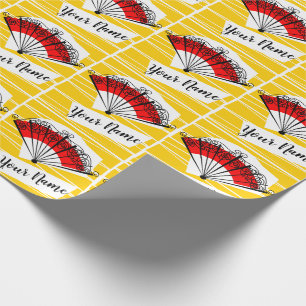 Cadeau Papier d'emballage du nom du ventilateur espagnol