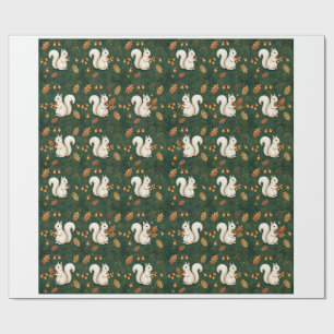 Cadeau Papier d'emballage Écureuil Blanc d'Olney