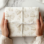 Cadeau Papier d'emballage élégant à nœud neutre<br><div class="desc">Ajoutez une touche de sophistication à vos cadeaux avec ce Papier d'emballage élégant à nœud neutre. Caractérisé par des nœuds délicats et doux de couleur ivoire, magnifiquement disposés sur un fond blanc, ce design est parfait pour les mariages, les enterrements de vie de jeune fille, les baby showers, les anniversaires...</div>