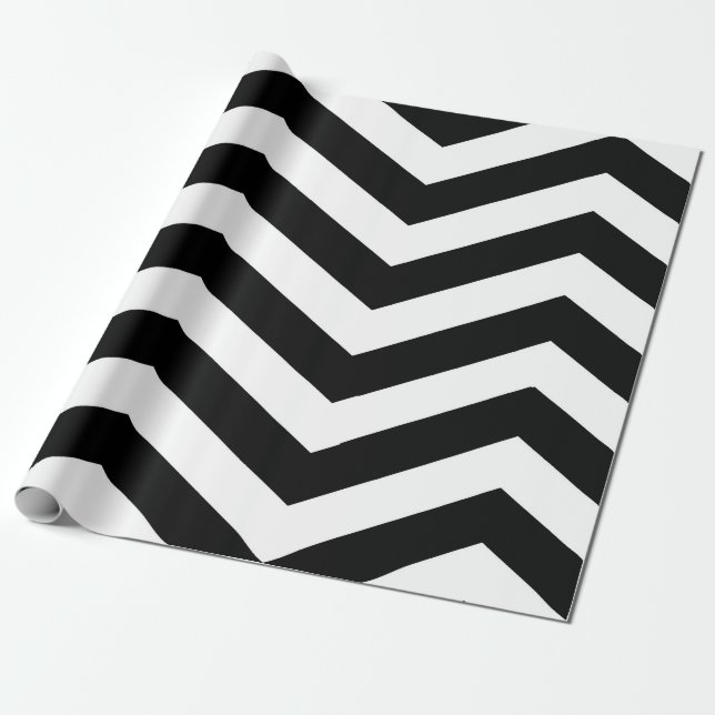 Cadeau Papier d'emballage élégant de Chevron (Déroulé)