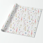 Cadeau Papier d'emballage élégant de jardin de fleurs sau<br><div class="desc">Le papier d'emballage élégant de jardin de fleurs sauvages à l'aquarelle est le moyen idéal pour montrer à vos proches que vous vous souciez d'eux. Disponible en deux types de papier premium et en cinq tailles différentes, notre papier d'emballage couvre tous vos besoins d'emballage de cadeaux - car la présentation...</div>