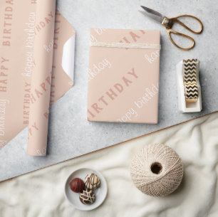 Cadeau Papier d'emballage élégant de joyeux anniversaire