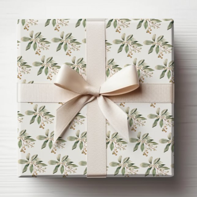 Cadeau Papier d'emballage Élégante Verdure (Elegant Greenery Wrapping Paper
)