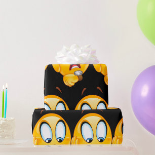 Cadeau Papier d'emballage Emoji stressé