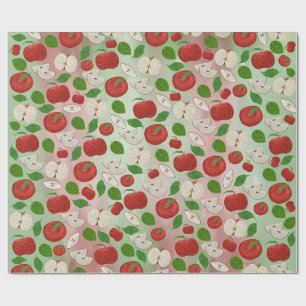 Cadeau Papier d'emballage en art pointilliste « Pomme de 