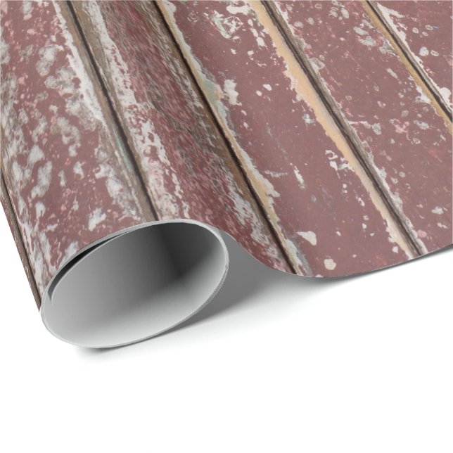 Cadeau Papier d'emballage en bois marron (Coin rond)