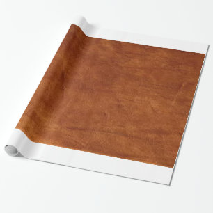 Cadeau Papier d'emballage en cuir Brown