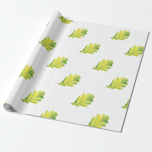Cadeau Papier d'emballage en feuilles de chêne