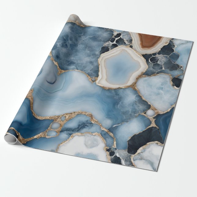 Cadeau Papier d'emballage en marbre d'Agate (Déroulé)