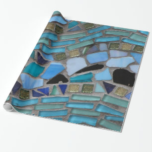 Cadeau papier d'emballage en pierre de verre de couleur m