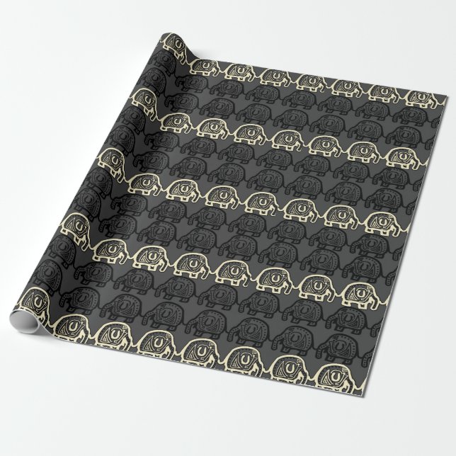 Cadeau Papier d'emballage en pierre gris d'unité (Déroulé)