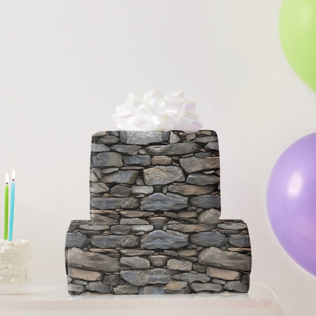 Cadeau Papier d'emballage en pierre texturé (Cadeaux de fête)