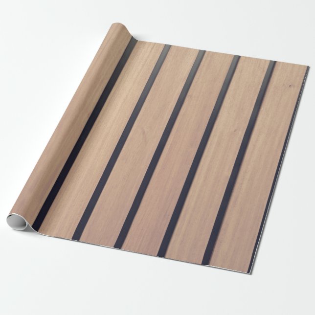 Cadeau papier d'emballage en planches de bois (Déroulé)