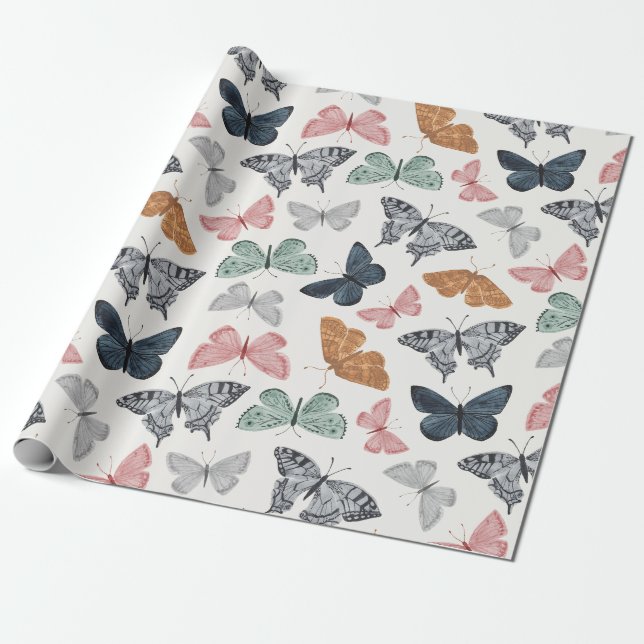 Cadeau Papier d'emballage enchanté Boho Butterfly (Déroulé)