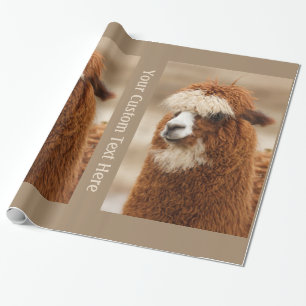 Cadeau Papier d'emballage fait sur commande d'alpaga