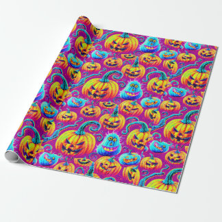 Cadeau Papier d'emballage fantomatique Halloween avec cit