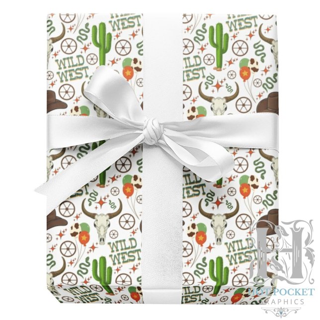 Cadeau Papier d'emballage Far West (Créateur téléchargé)