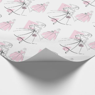 Cadeau Papier d'emballage Fashion Bride Pink Group