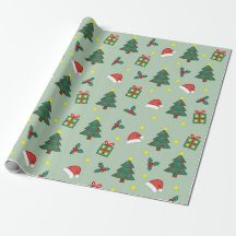 Papier d'emballage festif de Noël