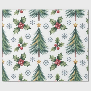 Cadeau Papier d'emballage festif de Noël