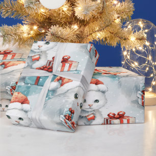 Cadeau Papier d'emballage Festive au thème du chat