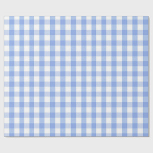 Cadeau Papier d'emballage Fête de jardin à carreaux bleu