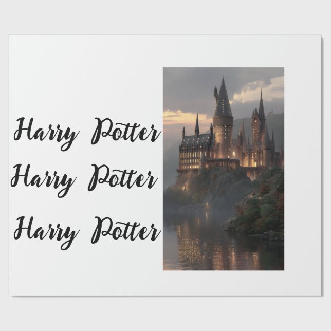 Cadeau Papier d'emballage feuille plate Harry Potter (Plat)