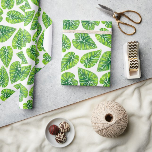 Cadeau Papier d'emballage feuille tropical (Artisanat)