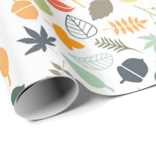 Cadeau Papier d'emballage - Feuilles en chute