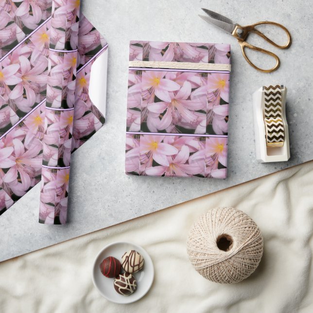 Cadeau Papier d'emballage Fleur de Belladone Rose (Artisanat)