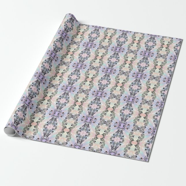Cadeau Papier d'emballage fleur minimal (Déroulé)