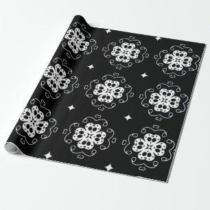 Cadeau papier d'emballage fleurs abstraites modernes
