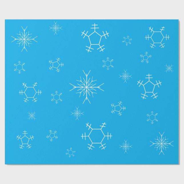 Cadeau Papier d'emballage Flocon de neige (Plat)