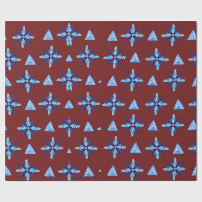 Cadeau Papier d'emballage flocons de neige (Couture)