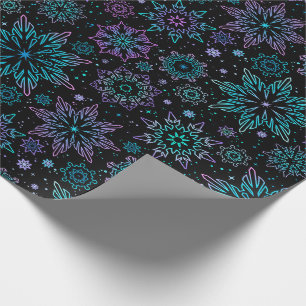 Cadeau Papier d'emballage "Flocons de neige"