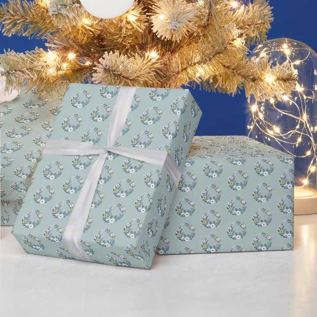 Cadeau Papier d'emballage floral (Vacances)