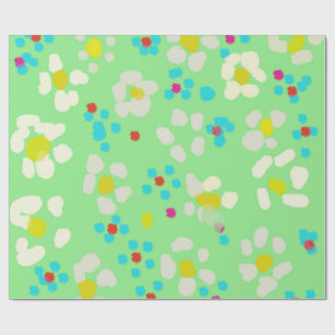Cadeau Papier d'emballage floral à motif de marguerite pa