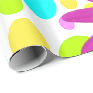 Cadeau Papier d'emballage floral brillant