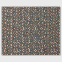 Papier d'emballage floral damassé vintage élégant