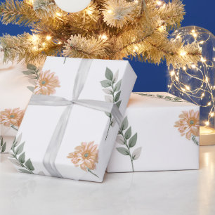 Cadeau Papier d'emballage floral élégant – Enveloppe de f
