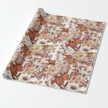Cadeau Papier d'emballage floral Elegant Fall<br><div class="desc">Papier d'emballage floral automnal élégant. Idéal pour emballer des cadeaux et décorer une baby shower ou un mariage d'automne</div>