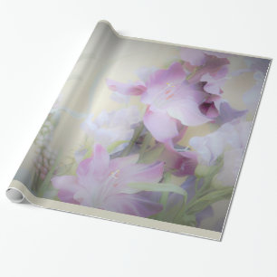 Cadeau Papier d'emballage floral en pastel
