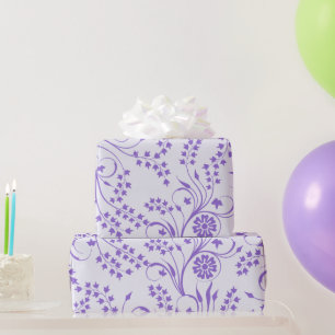 Cadeau Papier d'emballage floral lavande