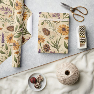 Cadeau Papier d'emballage floral Pin et Lavande d'Apothic