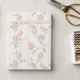 Cadeau Papier d'emballage floral Rose Rose