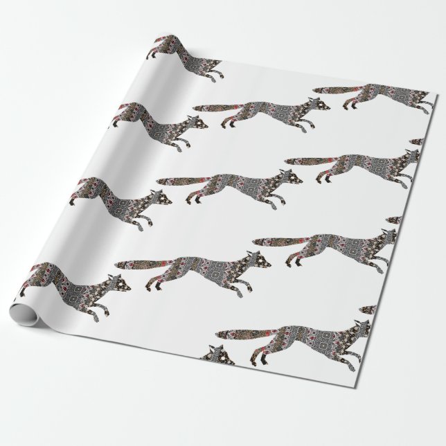 Cadeau Papier d'emballage Fox (Déroulé)