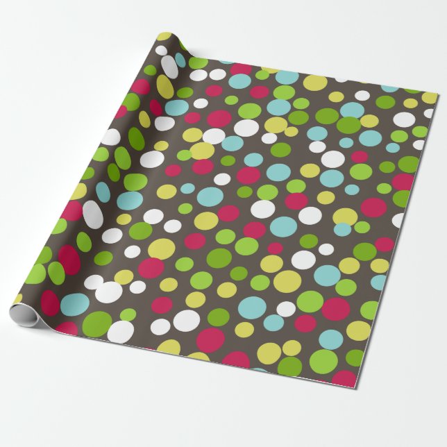 Cadeau Papier d'emballage Fun Dots (Déroulé)