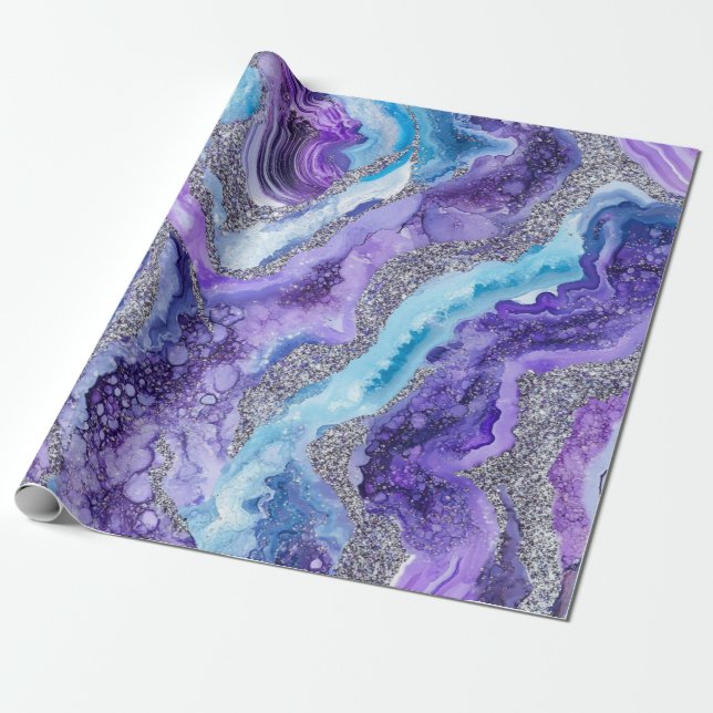 Cadeau Papier d'emballage géode (Déroulé)