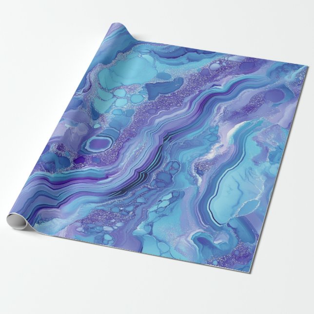 Cadeau Papier d'emballage géode (Déroulé)